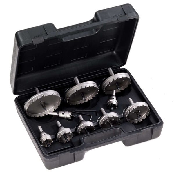 Champion CT5P-ELECTRICAL-1, a complete electrical hole cutter kit, featuring carbide-tipped cutters for precise and efficient electrical installations.