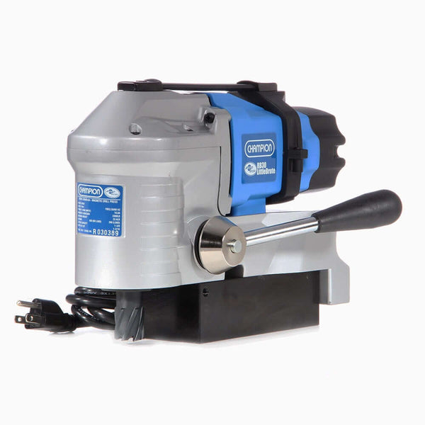 Champion RB30 LittleBrute Low Profile Magnetic Drill Press, designed for powerful and precise drilling in tight spaces with a compact design.