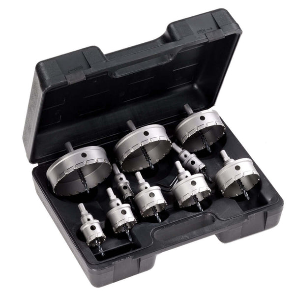 Champion CT7P-ELECTRICAL-1, a complete carbide-tipped hole cutter kit designed for electrical work, ensuring precise and efficient drilling in various materials.
